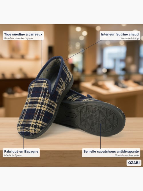 Ozabi pantoufles charentaises homme fabriquées en espagne carreaux écossais - Kiabi Ozabi pantoufles charentaises homme fabriquées en espagne carreaux écossais - Kiabi