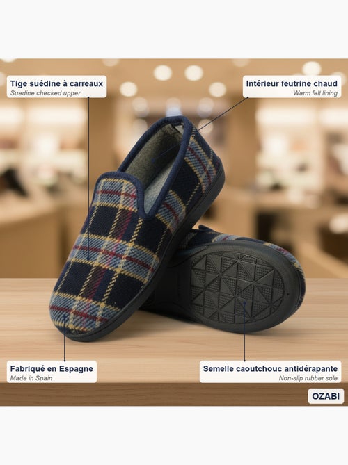 Ozabi pantoufles charentaises homme fabriquées en espagne carreaux écossais - Kiabi Ozabi pantoufles charentaises homme fabriquées en espagne carreaux écossais - Kiabi