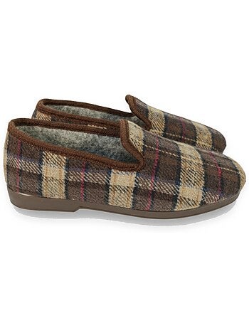 Ozabi pantoufles charentaises homme fabriquées en espagne carreaux écossais