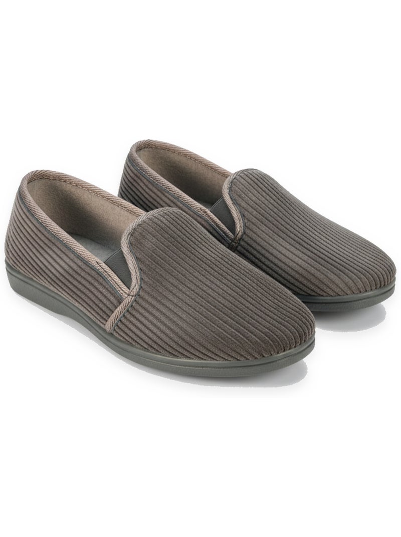Ozabi pantoufles charentaises homme fabriquées en espagne, effet structuré Gris - Kiabi