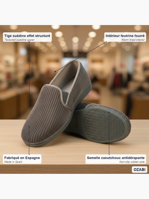 Ozabi pantoufles charentaises homme fabriquées en espagne, effet structuré - Kiabi