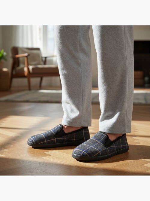 Ozabi pantoufles charentaises homme fourrées carreaux fenêtre antidérapantes - Kiabi Ozabi pantoufles charentaises homme fourrées carreaux fenêtre antidérapantes - Kiabi