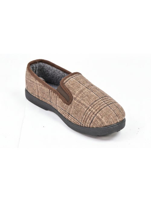 Ozabi pantoufles charentaises homme fourrées prince-de-galles antidérapantes - Kiabi Ozabi pantoufles charentaises homme fourrées prince-de-galles antidérapantes - Kiabi