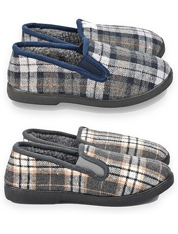 Ozabi pantoufles charentaises homme pack de 2 paires semelle antidérapante