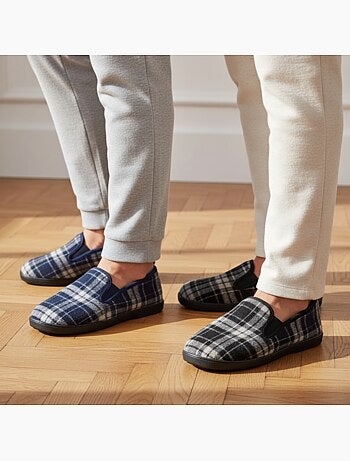 Ozabi pantoufles charentaises homme pack de 2 paires semelle antidérapante