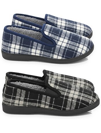 Ozabi pantoufles charentaises homme pack de 2 paires semelle antidérapante