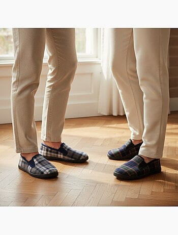 Ozabi pantoufles charentaises homme pack de 2 paires semelle antidérapante
