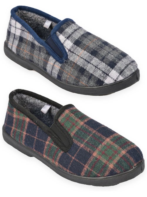 Ozabi pantoufles charentaises homme pack de 2 paires semelle antidérapante - Kiabi