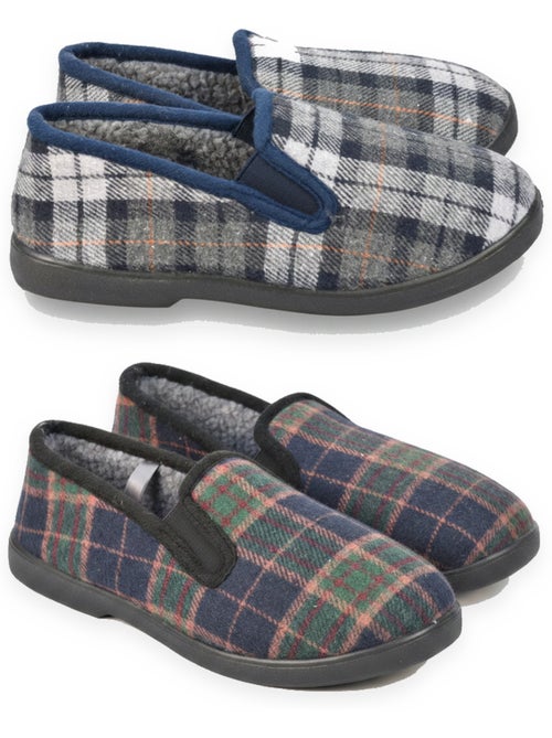 Ozabi pantoufles charentaises homme pack de 2 paires semelle antidérapante - Kiabi