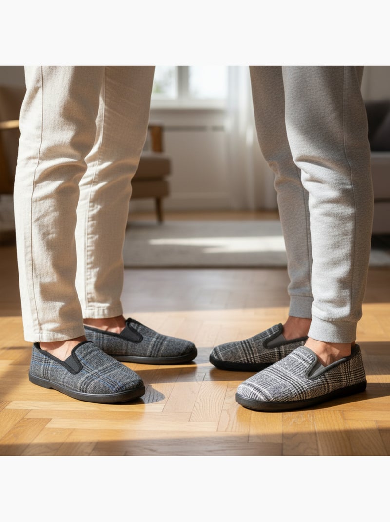 Ozabi pantoufles charentaises homme pack de 2 paires semelle antidérapante Gris Gris clair - Kiabi