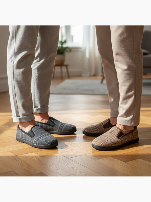 Ozabi pantoufles charentaises homme pack de 2 paires semelle antidérapante - Kiabi Ozabi pantoufles charentaises homme pack de 2 paires semelle antidérapante - Kiabi