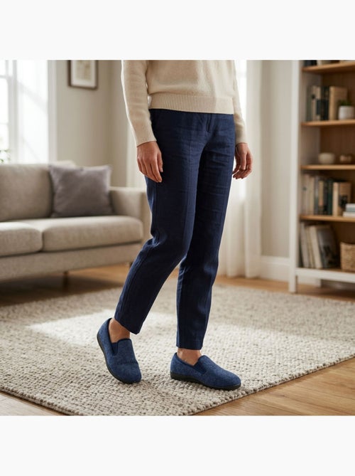 OZABI Pantoufles Femme Charentaises Chaudes Fourrées Semelle Antidérapante - Kiabi