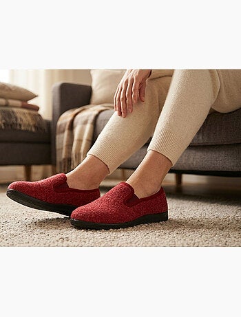 OZABI Pantoufles Femme Charentaises Chaudes Fourrées Semelle Antidérapante