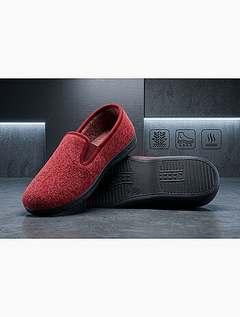 OZABI Pantoufles Femme Charentaises Chaudes Fourrées Semelle Antidérapante