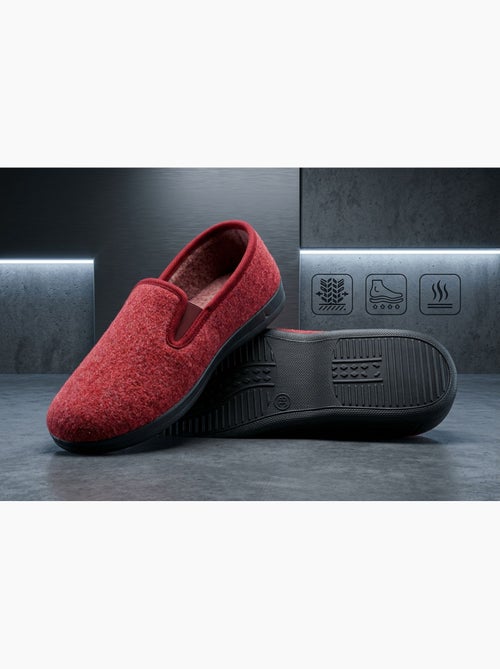 OZABI Pantoufles Femme Charentaises Chaudes Fourrées Semelle Antidérapante - Kiabi