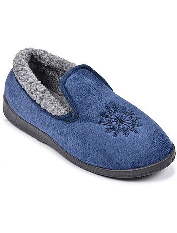 OZABI Pantoufles Femme Velours Charentaises Chaudes Antidérapantes