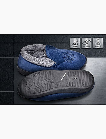 OZABI Pantoufles Femme Velours Charentaises Chaudes Antidérapantes