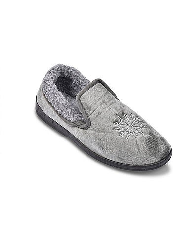 OZABI Pantoufles Femme Velours Charentaises Chaudes Antidérapantes