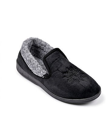 OZABI Pantoufles Femme Velours Charentaises Chaudes Antidérapantes