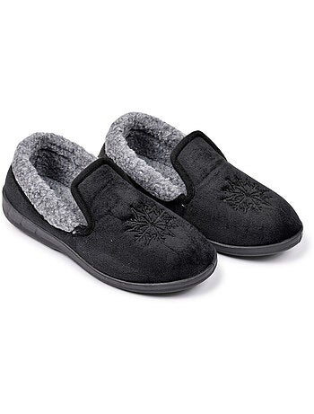 OZABI Pantoufles Femme Velours Charentaises Chaudes Antidérapantes