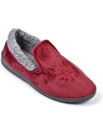 OZABI Pantoufles Femme Velours Charentaises Chaudes Antidérapantes