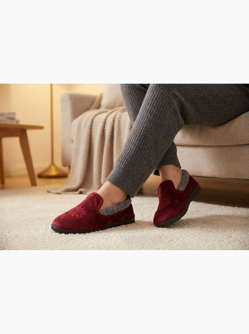 OZABI Pantoufles Femme Velours Charentaises Chaudes Antidérapantes - Kiabi