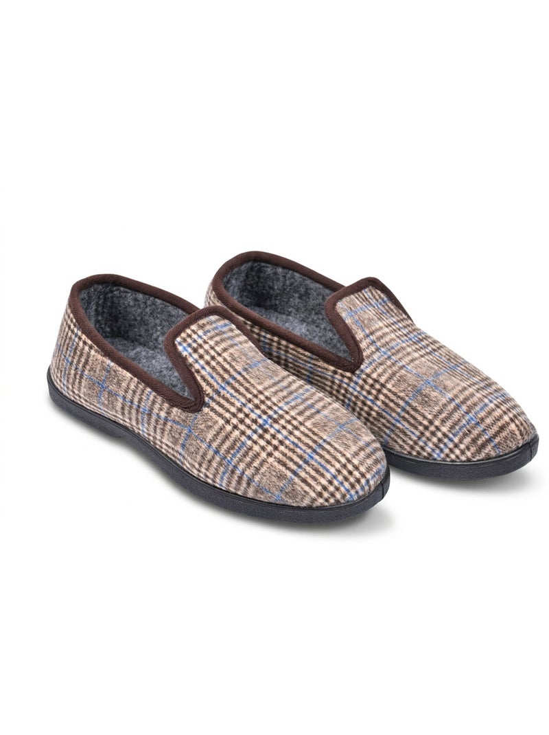 OZABI Pantoufles Homme Charentaises Chaudes Antidérapantes Marron - Kiabi