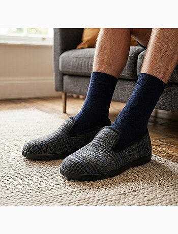 OZABI Pantoufles Homme Charentaises Chaudes Antidérapantes