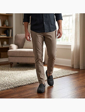 OZABI Pantoufles Homme Charentaises Chaudes Antidérapantes