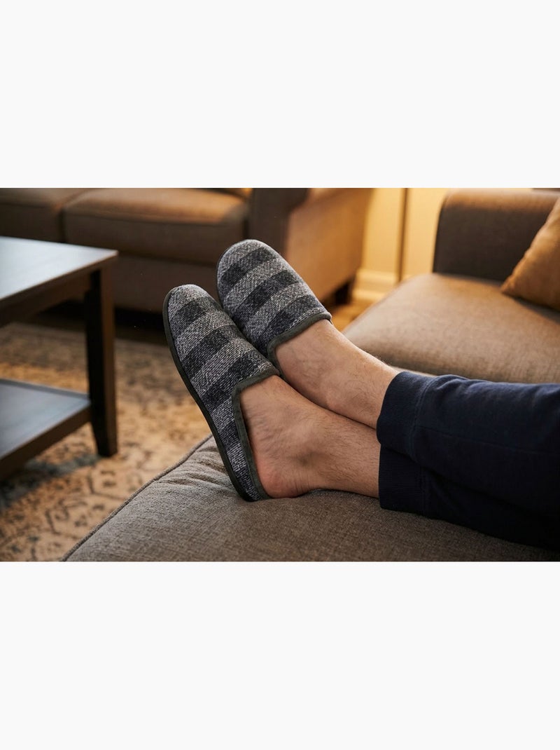 OZABI Pantoufles Homme Mule Chaudes Antiderapantes Confort Gris - Kiabi