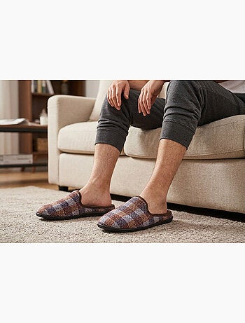 OZABI Pantoufles Homme Mule Chaudes Antiderapantes Confort