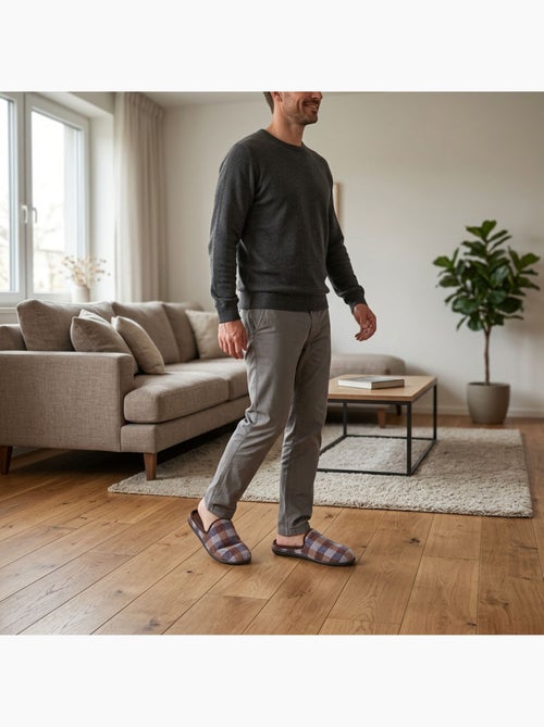 OZABI Pantoufles Homme Mule Chaudes Antiderapantes Confort - Kiabi