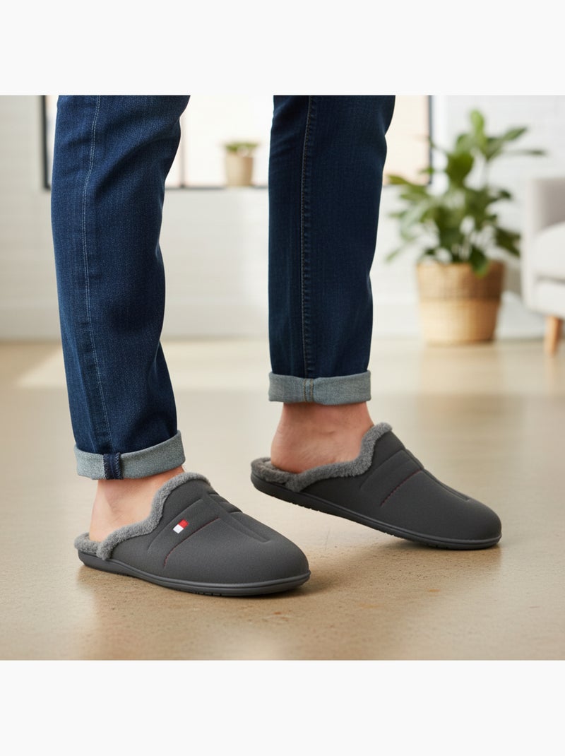 Ozabi pantoufles mules homme fabriquées en espagne, motifs fantaisie Gris - Kiabi