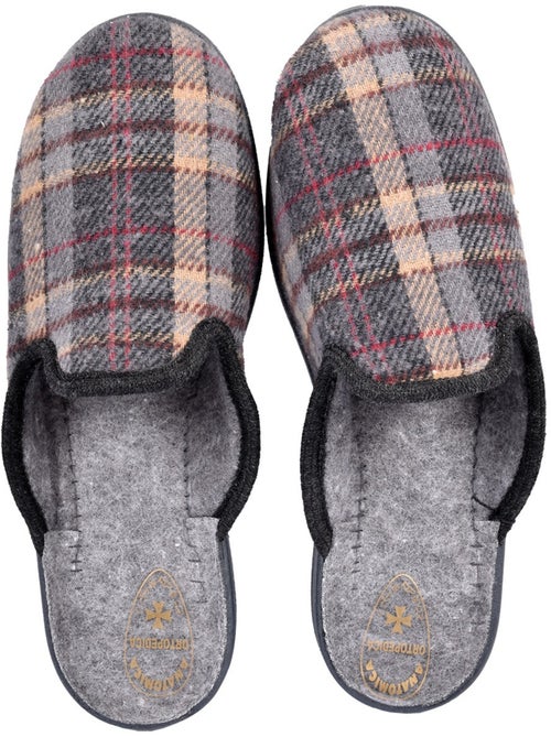 Ozabi pantoufles mules homme fabriquées en espagne, tige jacquard écossais - Kiabi Ozabi pantoufles mules homme fabriquées en espagne, tige jacquard écossais - Kiabi