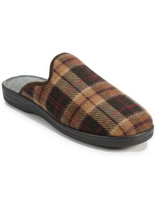 Ozabi pantoufles mules homme fabriquées en espagne, tige jacquard écossais - Kiabi Ozabi pantoufles mules homme fabriquées en espagne, tige jacquard écossais - Kiabi