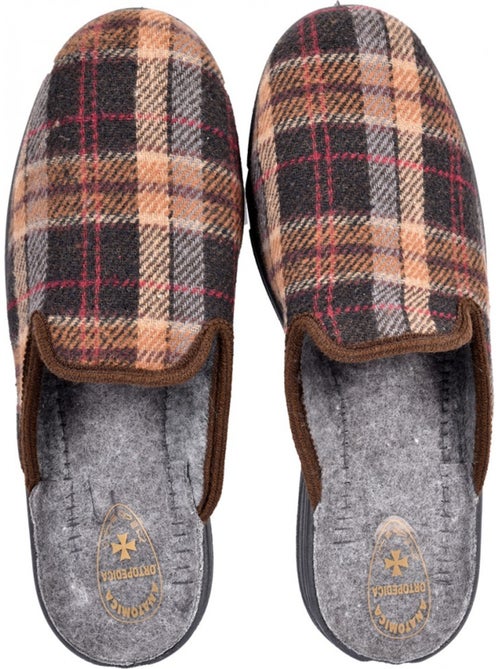 Ozabi pantoufles mules homme fabriquées en espagne, tige jacquard écossais - Kiabi Ozabi pantoufles mules homme fabriquées en espagne, tige jacquard écossais - Kiabi