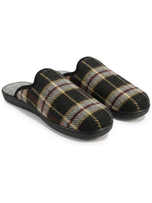 Ozabi pantoufles mules homme fabriquées en espagne, tige jacquard écossais - Kiabi