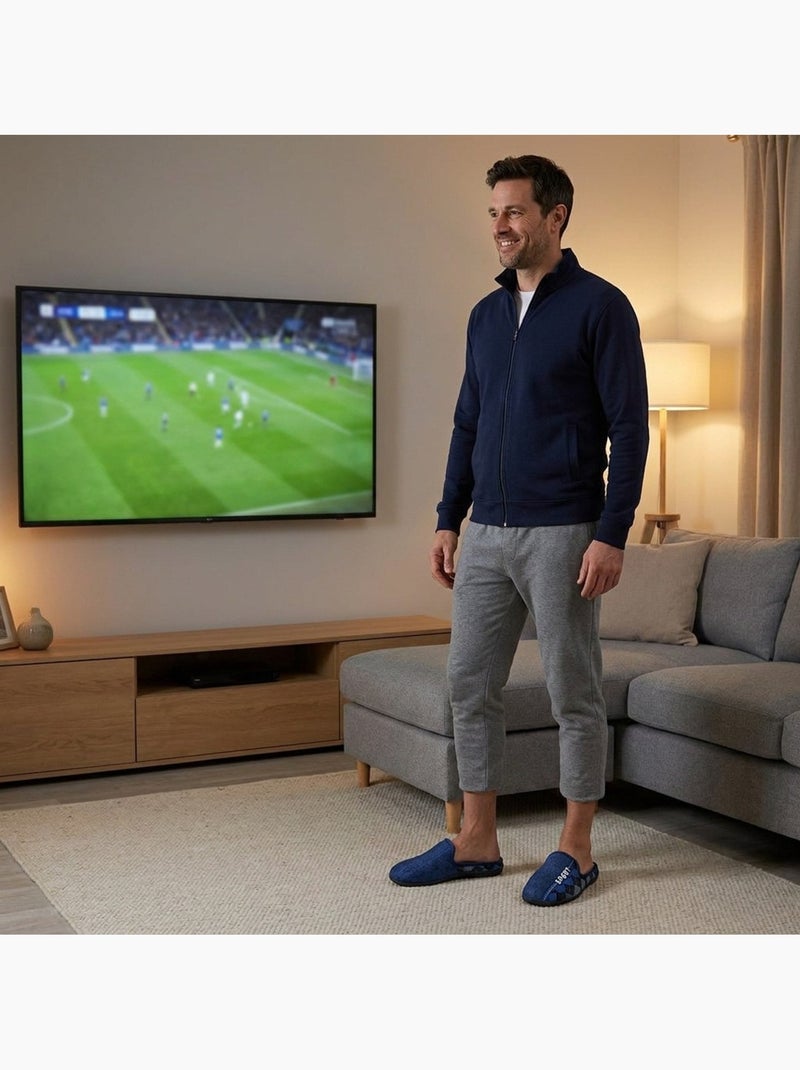 Ozabi pantoufles ouvertes homme, style sport fantaisie, semelle antidérapante Bleu marine - Kiabi