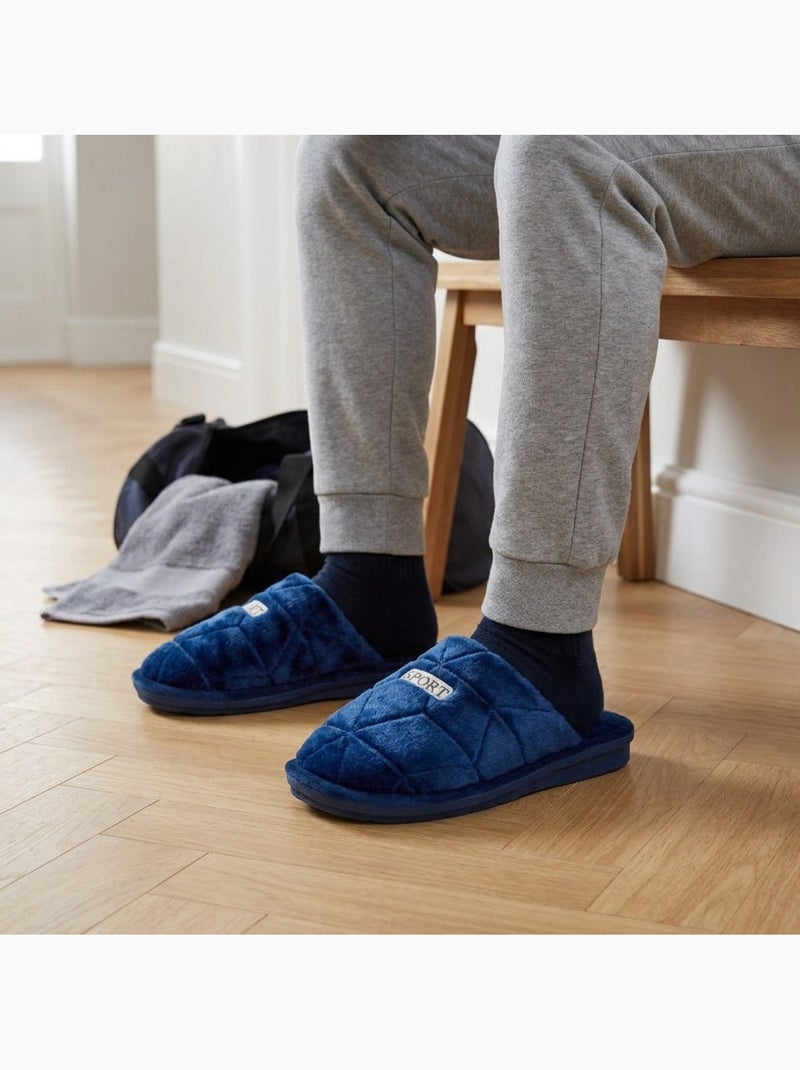 Ozabi pantoufles ouvertes homme, style sport, semelle caoutchouc antidérapante Bleu marine - Kiabi