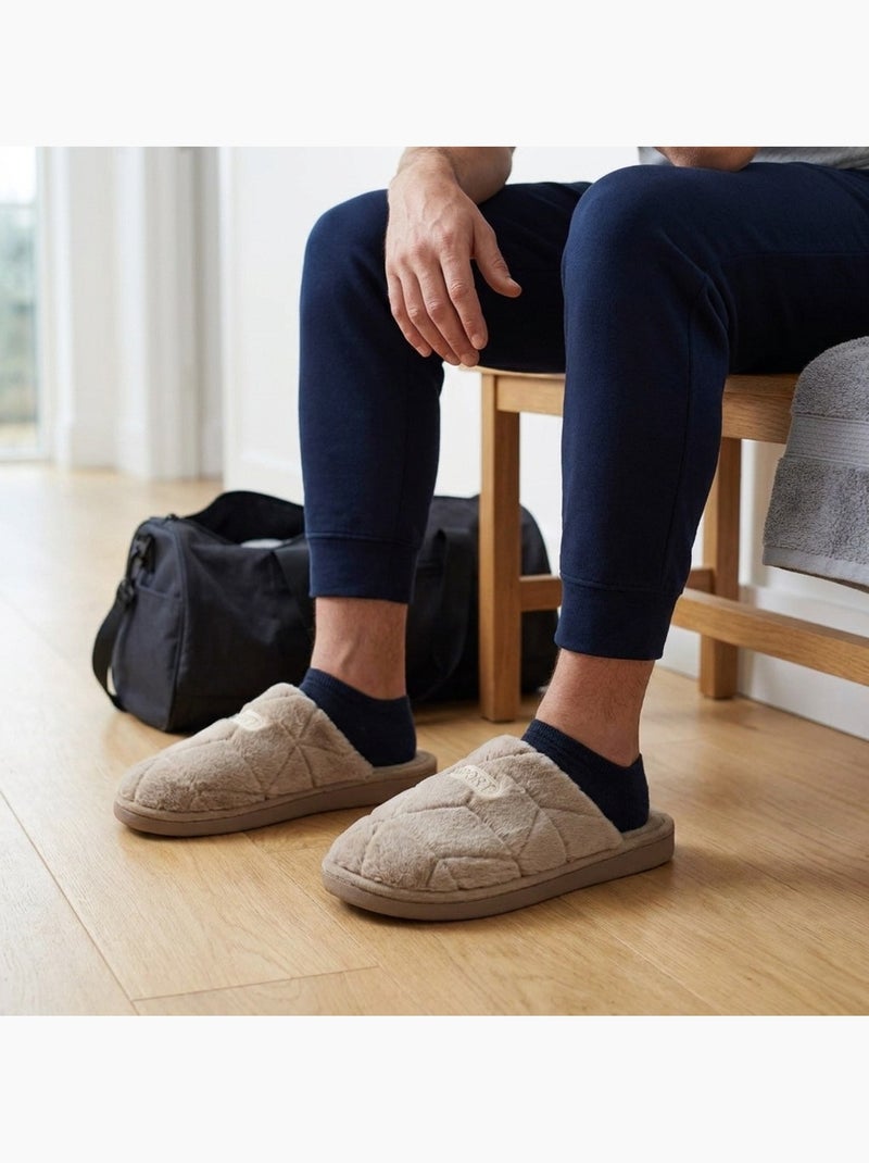 Ozabi pantoufles ouvertes homme, style sport, semelle caoutchouc antidérapante Taupe - Kiabi