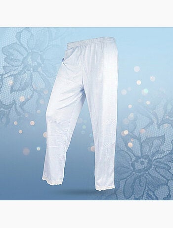 OZABI Pyjama Femme Long Boutonné Dentelle Tissu Ultra Léger