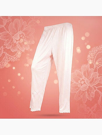 OZABI Pyjama Femme Long Boutonné Dentelle Tissu Ultra Léger