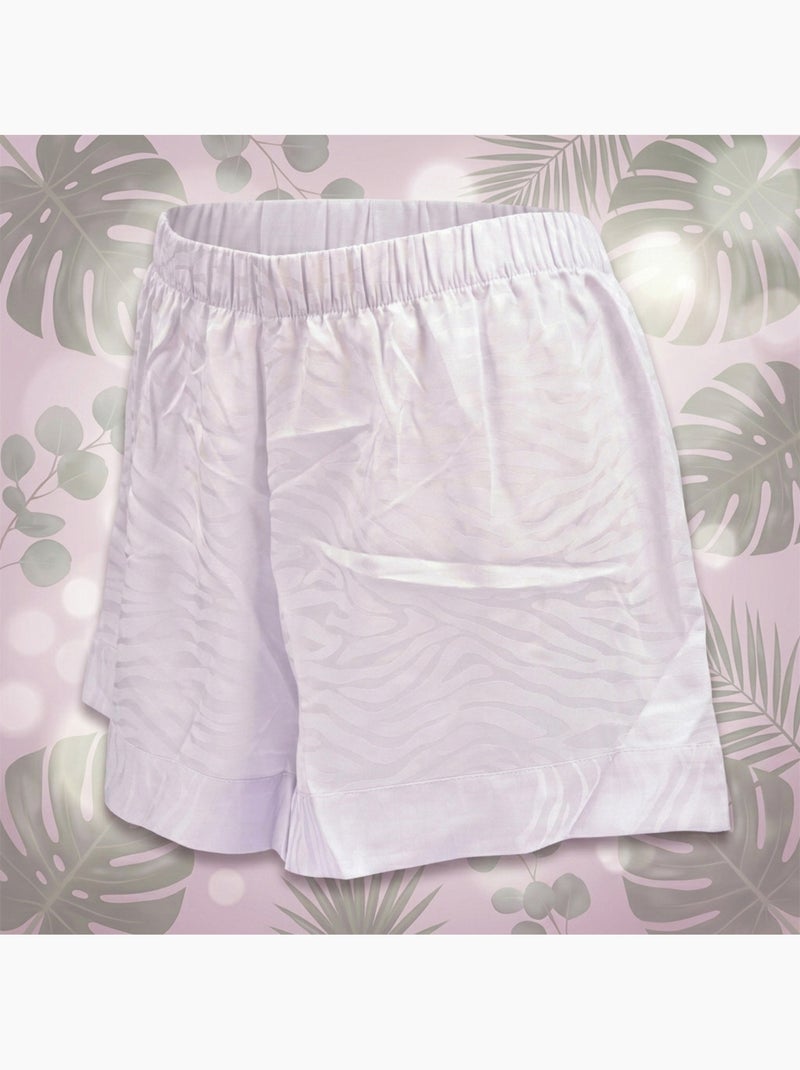 Ozabi pyjama femme short satiné boutonné motif zèbre toucher soie Parme - Kiabi