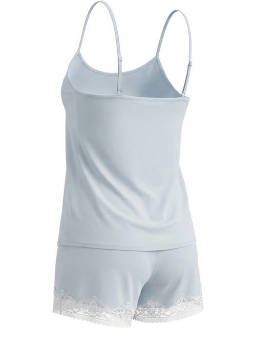 OZABI Pyjama Femme Viscose Débardeur Col V Dentelle Toucher Doux - Kiabi OZABI Pyjama Femme Viscose Débardeur Col V Dentelle Toucher Doux - Kiabi