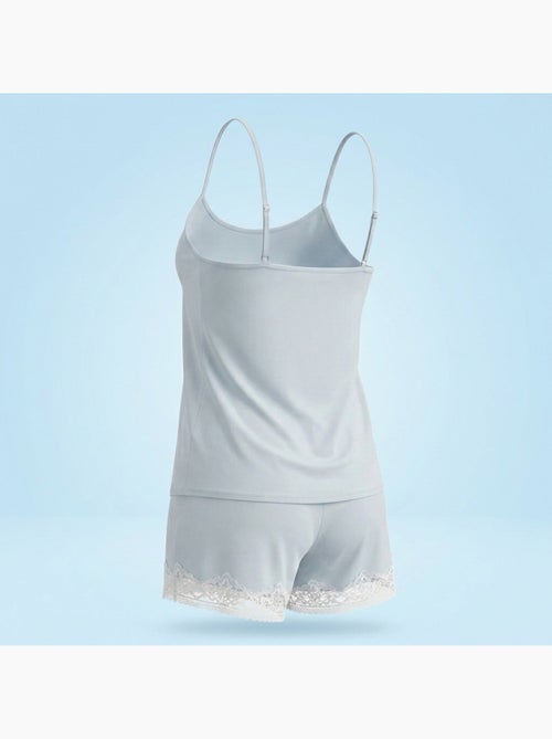 OZABI Pyjama Femme Viscose Débardeur Col V Dentelle Toucher Doux - Kiabi OZABI Pyjama Femme Viscose Débardeur Col V Dentelle Toucher Doux - Kiabi