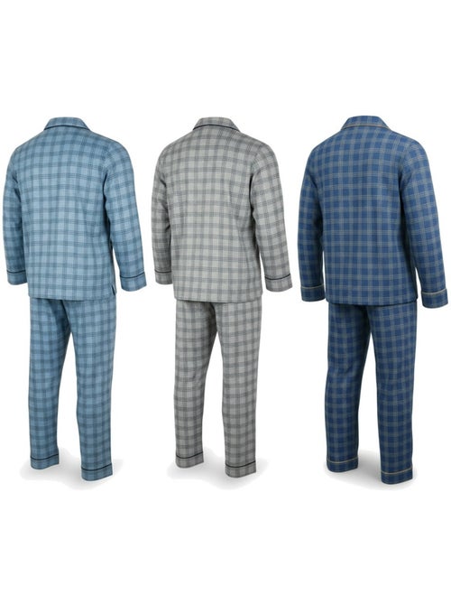 Ozabi pyjama homme boutonné pack de 3, coton doublé polaire, manches longues - Kiabi Ozabi pyjama homme boutonné pack de 3, coton doublé polaire, manches longues - Kiabi