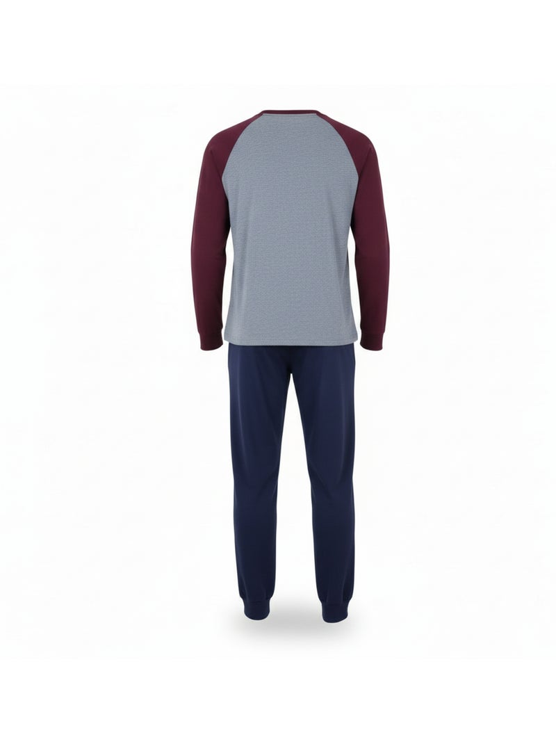 Ozabi pyjama homme doublé polaire broderie new york city Bordeaux - Kiabi