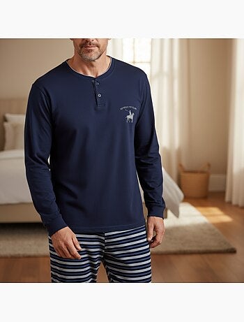 Ozabi pyjama homme doublé polaire écusson brodé