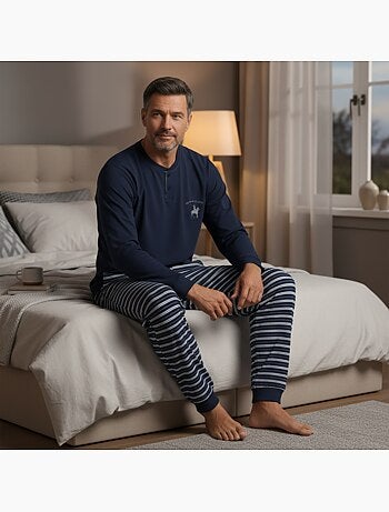 Ozabi pyjama homme doublé polaire écusson brodé