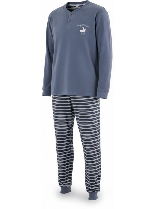 Ozabi pyjama homme doublé polaire écusson brodé - Kiabi